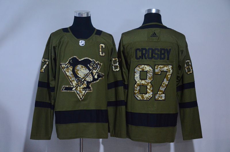 MEN 2017 NHL Pittsburgh Penguins #87 Crosby green Adidas Stitched Jersey->edmonton oilers->NHL Jersey